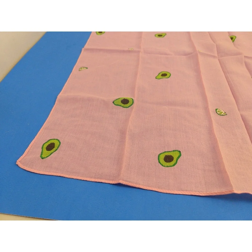 J Crew Pink Avocado Scarf Wrap 100% Cotton J0794